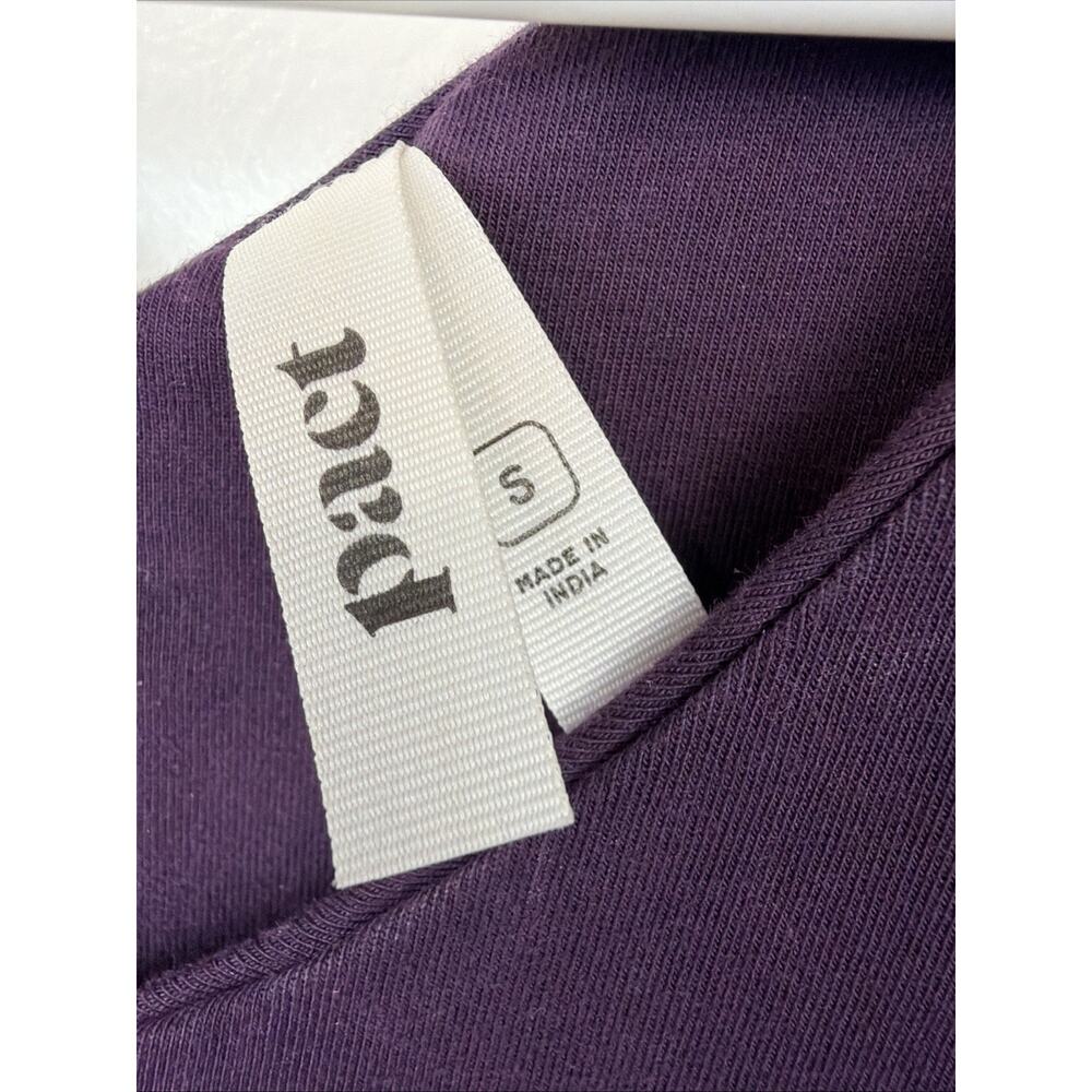 Pact Dress Women S Purple Fit & Flare Midi 3/4 Sleeve Organic Cotton Modest EC - Picture 4 of 6